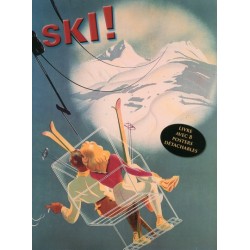 Ski ! - Livre avec 8 posters détachables publicitaires rétro