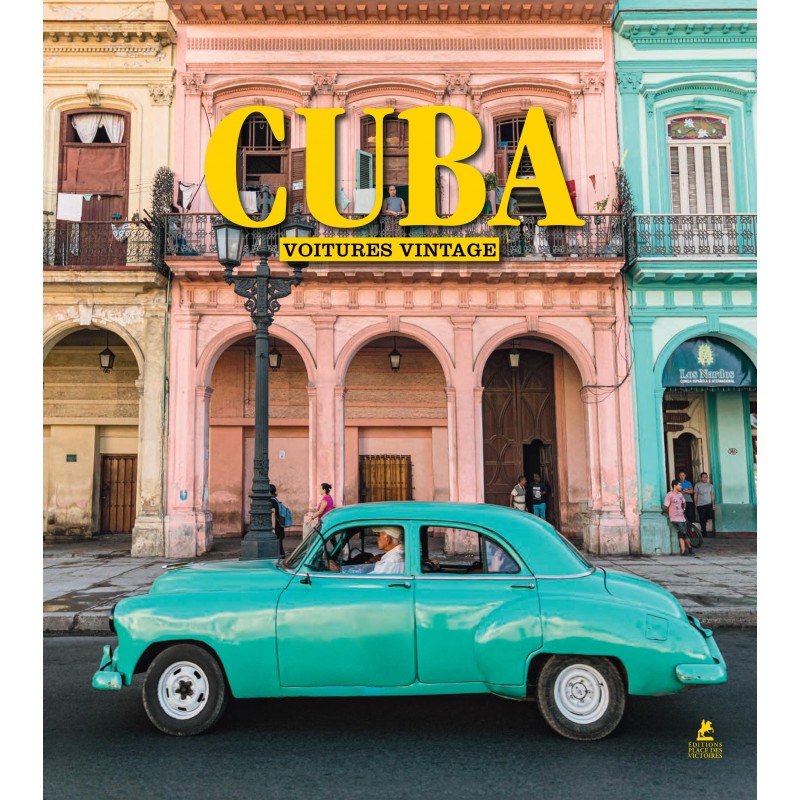 Tour du monde Courrier Cauchois. Voiture rose à Cuba