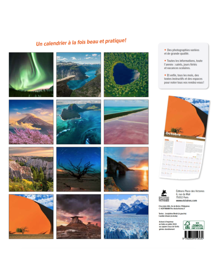 Paysages fascinants - Calendrier 2023