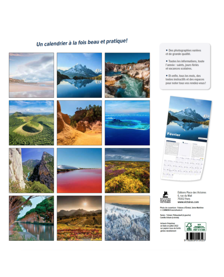 Paysages naturels de France - Calendrier 2023