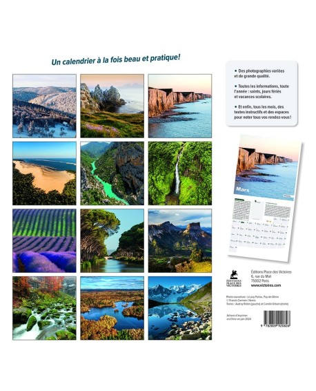 Paysages naturels de France - Calendrier 2025