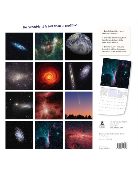 Calendrier Espace fascinant 2026