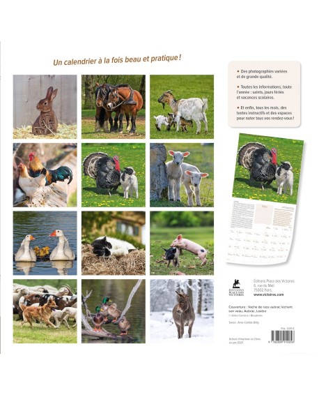 Calendrier Animaux de la ferme 2026