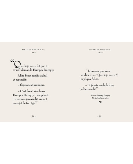 Livre de citations - Alice au Pays des merveilles