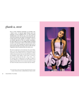 Livre illustré sur la vie d'Ariana Grande, icône de la mode