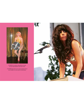 Livre illustré sur la vie de lady gaga, icône de la mode