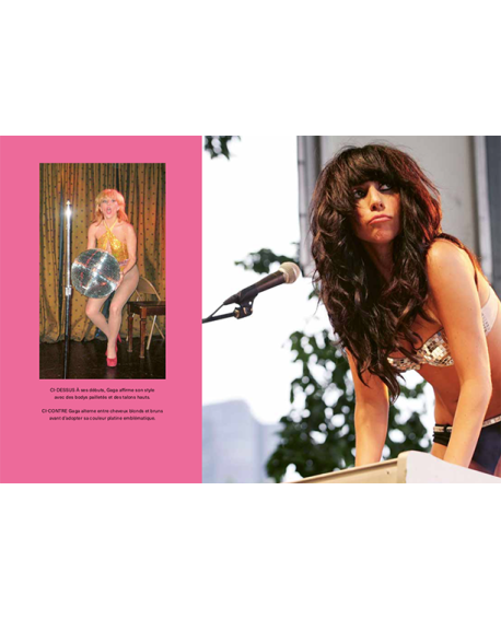Livre illustré sur la vie de lady gaga, icône de la mode