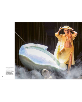 Livre illustré sur la vie de lady gaga, icône de la mode