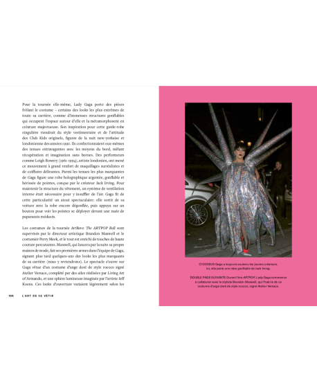 Livre illustré sur la vie de lady gaga, icône de la mode