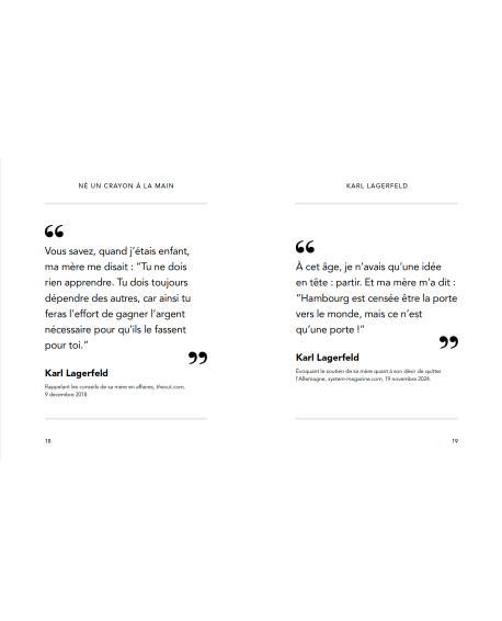 Livre Karl Lagerfeld – Citations, mode et photographies de défilés