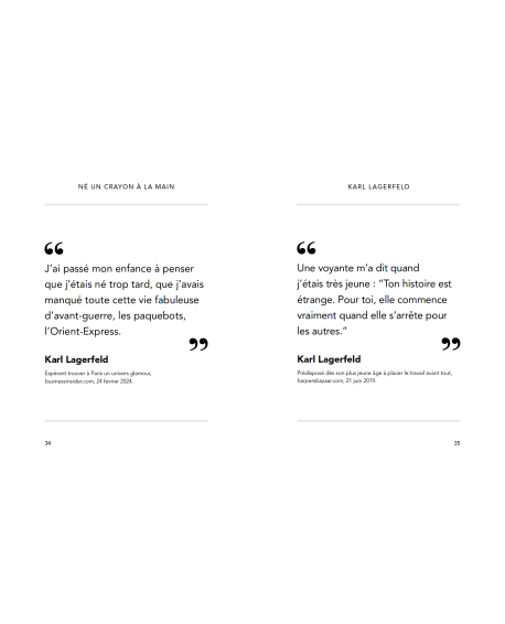 Livre Karl Lagerfeld – Citations, mode et photographies de défilés