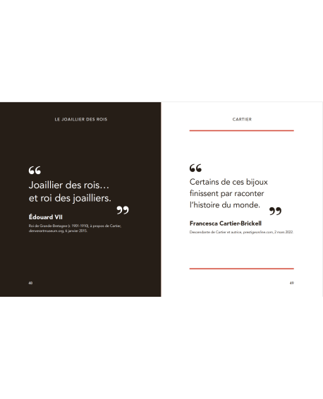Cartier – Livre de citations – Élégance et joaillerie d’exception