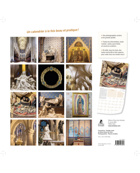 Calendrier 2027 Notre-Dame de Paris