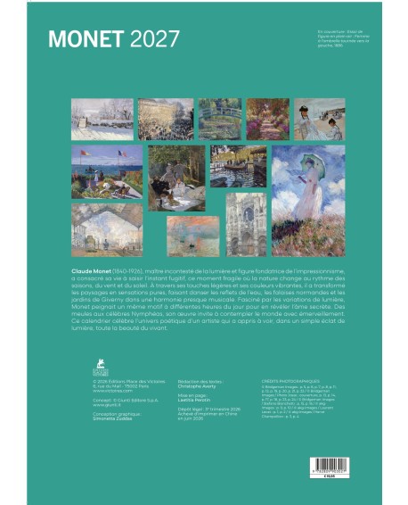 Calendrier 2027 Monet