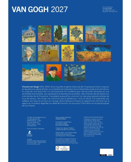 Calendrier 2027 Van Gogh