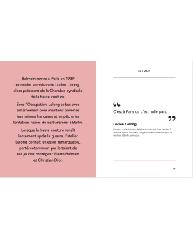 Dans la collection « Little Guide », un livre de citations illustré de photos de défilés, dédié à la célèbre marque Balmain.